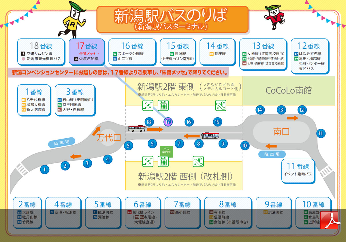 新潟駅バス乗り場案内